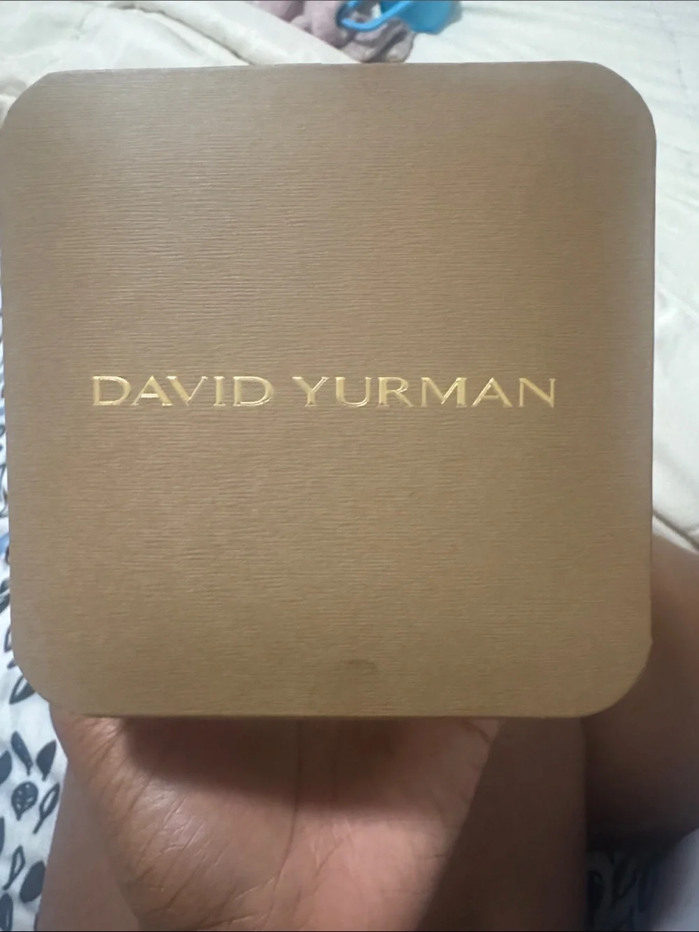 David Yurman Brown Jewelry Case with Gold Logo